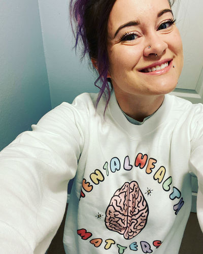 Customer photo review of Mental Health Matters (Brain) -- Sweatshirt