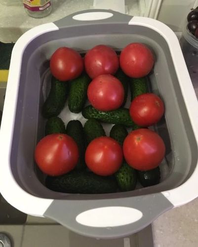 Customer photo review of Multi-Function Foldable Cutting Board, Washing Bowl & Draining Fruit Basket [HOT SALE]