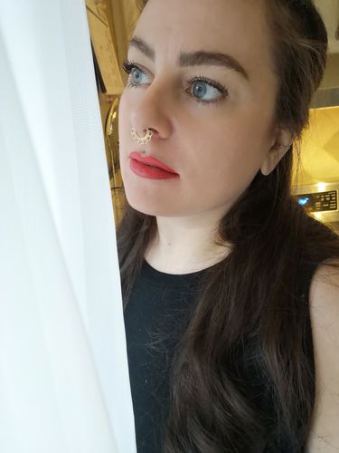 Customer photo review of Tribal Fan Septum Nose Ring