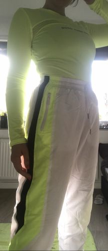Customer photo review of Colour Block Windbreaker Joggers - White