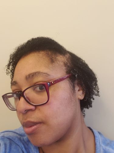 Customer photo review of Curly Hair Wash and Go System with Organic Castor Oil for Strengthening Hair with  Vanilla Berry Fragrance (Step 1 - 4)