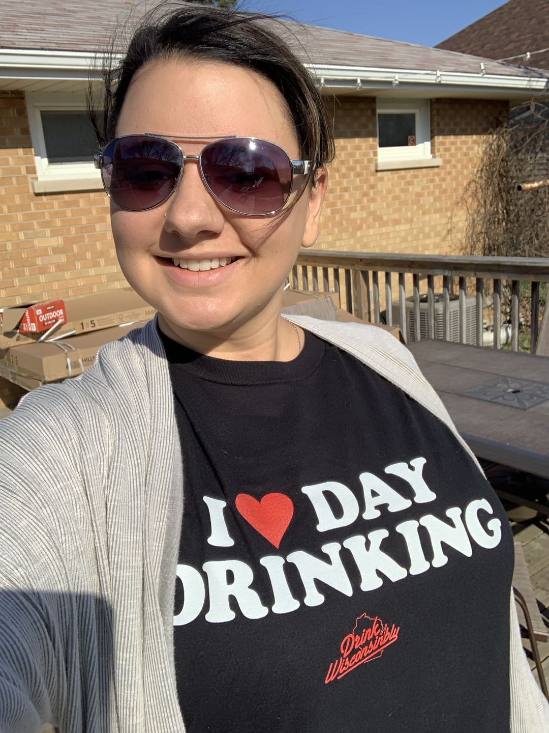 Customer photo review of "I Love Day Drinking" T-Shirt