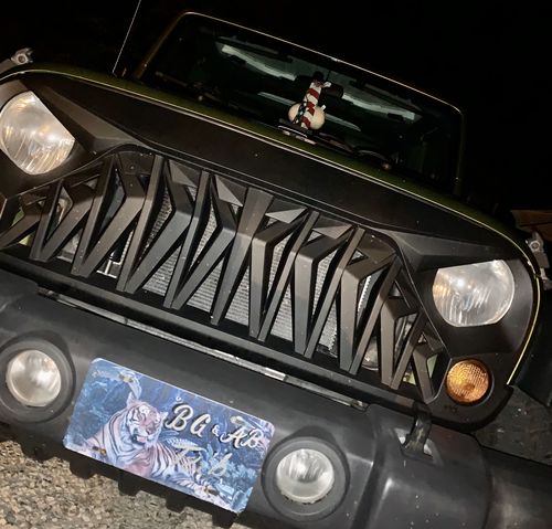 Customer photo review of Matte Black Shark Grille for 07-18 Wrangler JK/ JKU