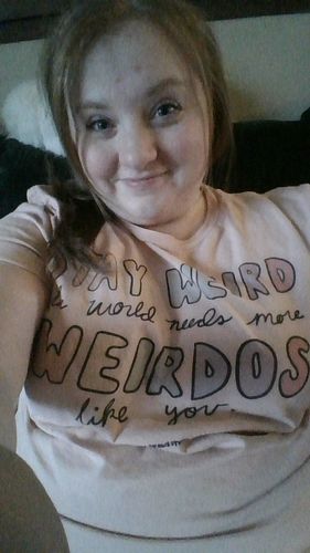 Customer photo review of Stay Weird... The World Needs More Weirdos Like You -- T-Shirt