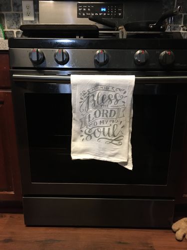 Customer photo review of Mesh Stencil - Bless the Lord - 8.5 x 11