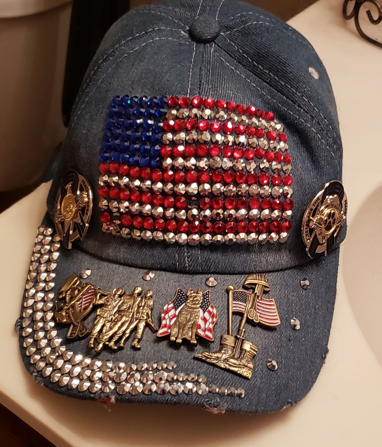 Customer photo review of K-9 Veteran Pin