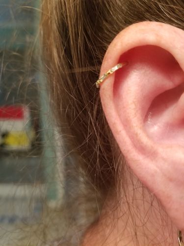 Customer photo review of Baguette Gem Hinged Ring