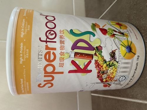 Customer photo review of Superfood Kids 1KG x 2 [FREE Assorted Superfood 25g x 4's]