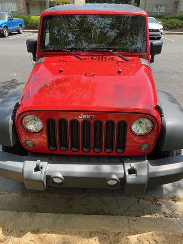 Customer photo review of Clip-in Mesh Grill Inserts for 07-15 Jeep Wrangler JK (Matte Black)