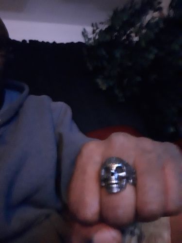 Customer photo review of CALAVERA SKULL RING