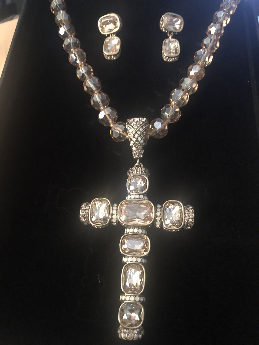 Customer photo review of HEIDI DAUS® "Double Play" Crystal Drop Earrings