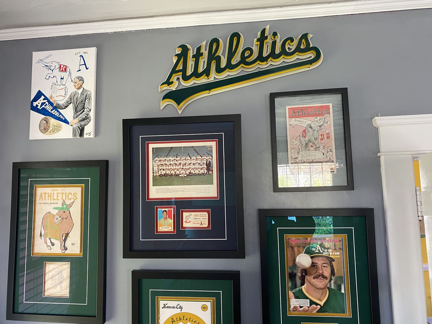 Customer photo review of Oakland A's Script 3D Metal Artwork