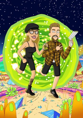 Customer photo review of 'Rick and Morty' Custom Portrait