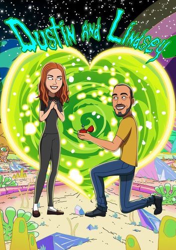 Customer photo review of 'Rick and Morty' Custom Portrait