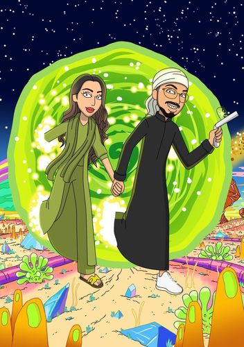 Customer photo review of 'Rick and Morty' Custom Portrait