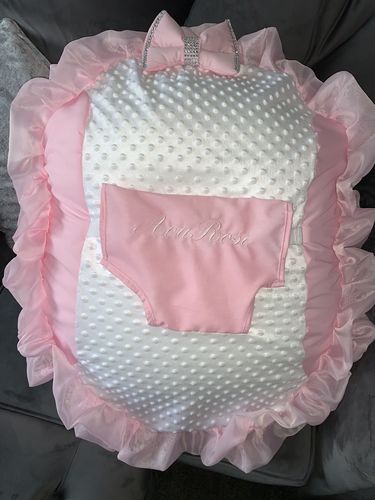 Customer photo review of Personalised Pink Frilly Bling Baby Bean Bag