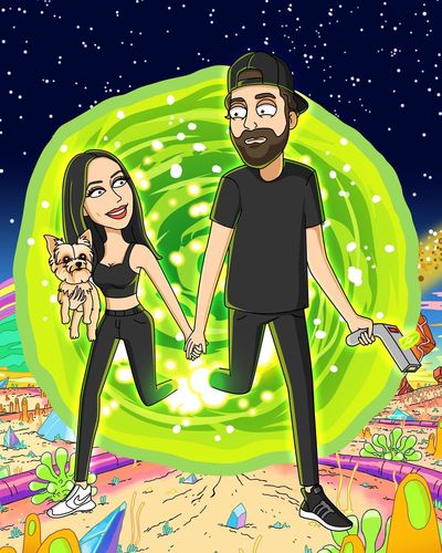 Customer photo review of 'Rick and Morty' Custom Portrait