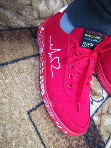 Customer photo review of Flat Canvas Shoes, Casual Sneakers
