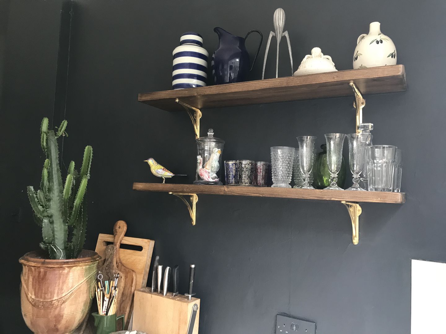 Customer photo review of Brass Ironbridge Shelf Brackets