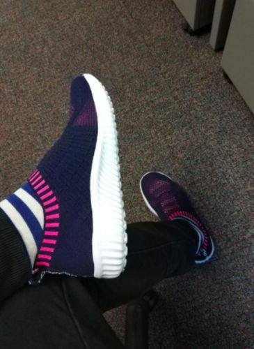 Customer photo review of Comfortable Mesh Slip on Easy Sneakers