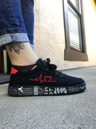Customer photo review of Flat Canvas Shoes, Casual Sneakers