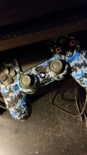 Customer photo review of Blue Digital Camo - PS4 Controller Skin