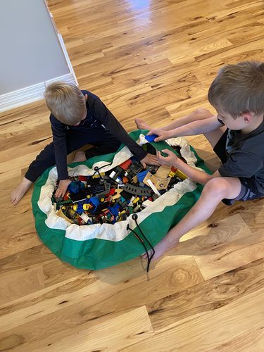 Customer photo review of Super Toy Storage Bag - Green Grass