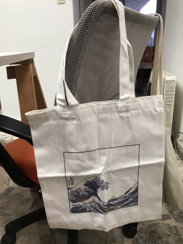 Customer photo review of Hokusai wave bag