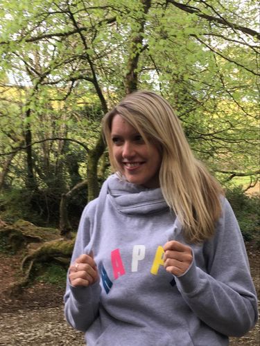 Customer photo review of Happy Cowl Neck Hoodie