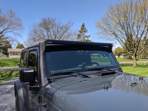 Customer photo review of AeroLidz Light Bar Cover - 50”/ 52” - Smoked - Single Row