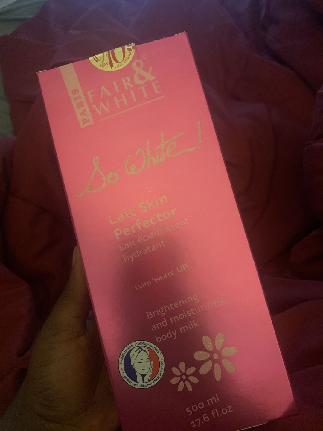 Customer photo review of Fair and White So White Hydra Sweet Moisturizing Body Lotion with Sweet Almond Oil 500ml/ 16.90 fl oz