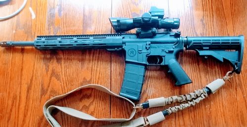 Customer photo review of ST 2.5-10x40 Tactical Rifle Scope Combo R/G Mil-dot illuminated Green Laser with Red Dot Sight