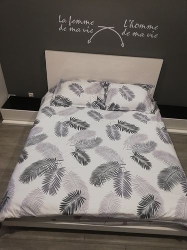 Customer photo review of Housse De Couette + Drap Lit + Taie Oreiller - Polyester & Cotton