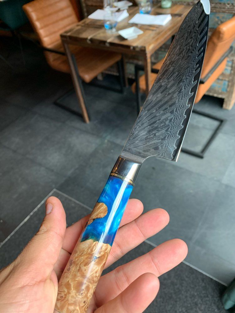 Customer photo review of Japanisches Damast Chef Messer