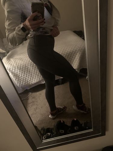 Customer photo review of Back-Pocket Active Butt Lift Leggings - Salt & Pepper