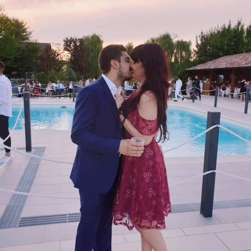 Customer photo review of 1950ER DUNKELROT SPITZE SCHULTERRÜSCHEN-COCKTAILKLEID