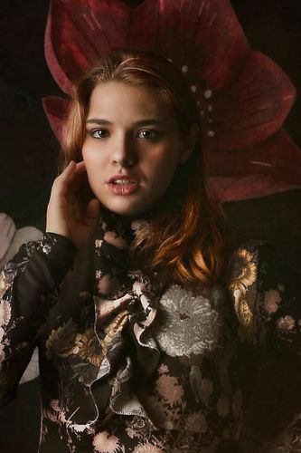 Customer photo review of Kate Floral Vintage Flowers Black Backdrop for Photography by Jerry_Sina