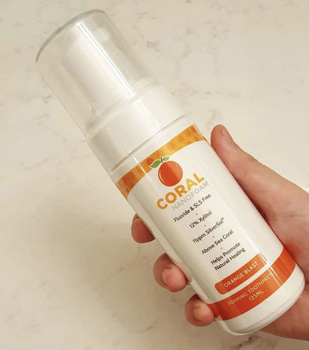 Customer photo review of Nano Silver Foaming Toothpaste