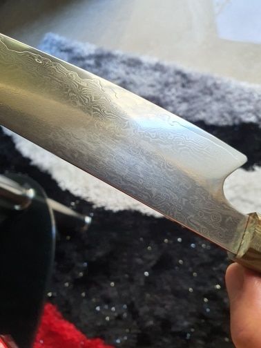 Customer photo review of Japanisches Damast Santoku Messer