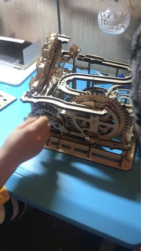 Customer photo review of Robotime 3D Wooden Marble Run Kit