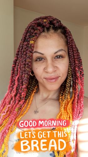 Customer photo review of Innocence Hair Spetra Synthetic Braid - EZ BRAID RAINBOW 30"