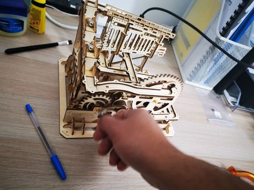 Customer photo review of Robotime 3D Wooden Marble Run Kit