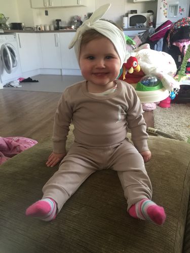 Customer photo review of Essex Personalised Initial & Name Pant Tracksuit Set (0-12 Years) (MRK X)