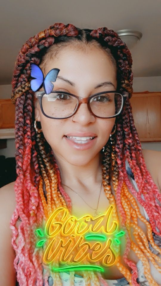 Customer photo review of Innocence Hair Spetra Synthetic Braid - EZ BRAID RAINBOW 30"