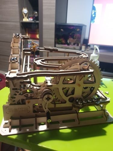 Customer photo review of Robotime 3D Wooden Marble Run Kit