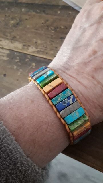 Customer photo review of JASPIS Buntes CHAKRA Armband