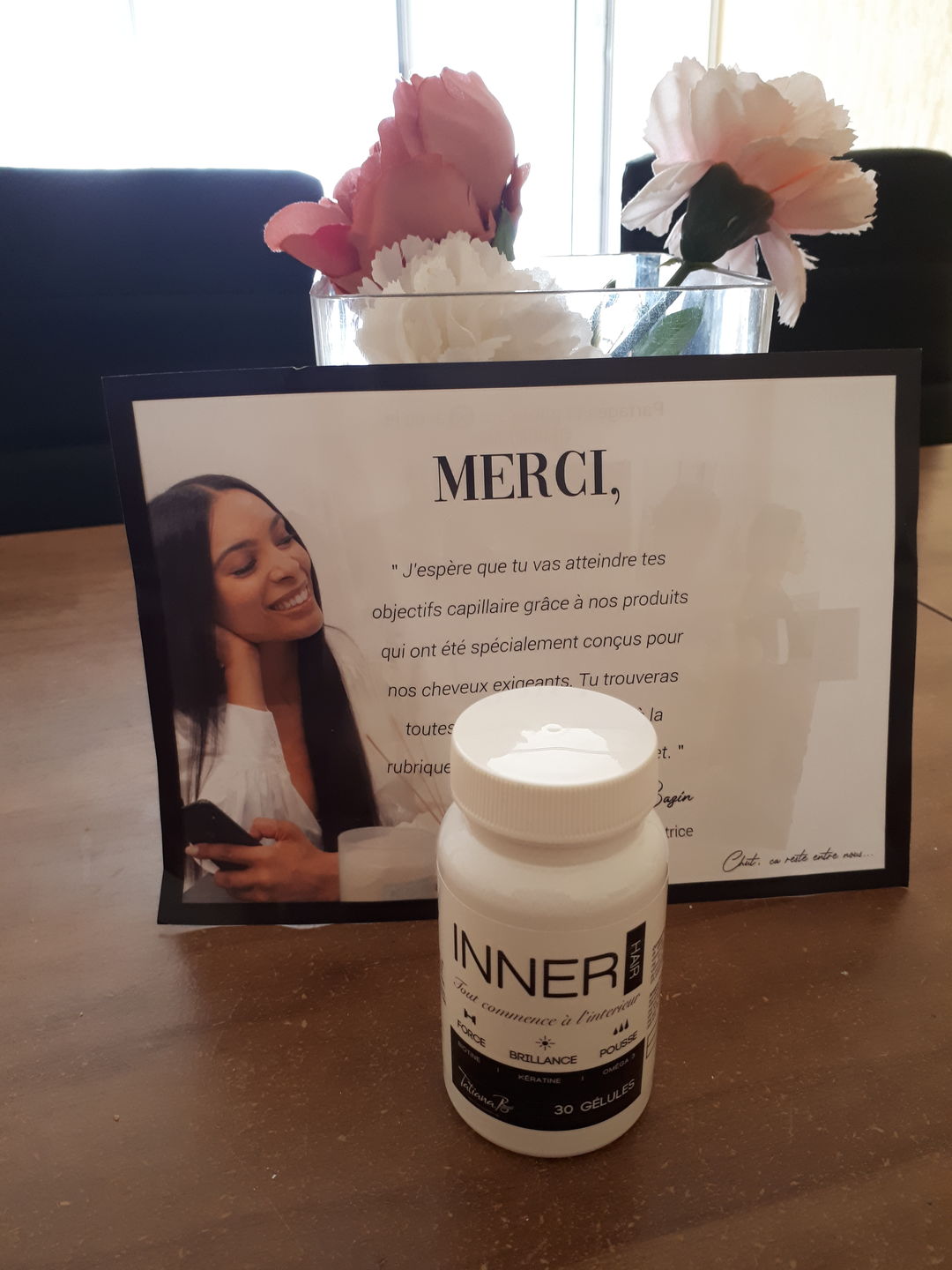 Customer photo review of INNER - VITAMINES POUR LES CHEVEUX - 1 MOIS