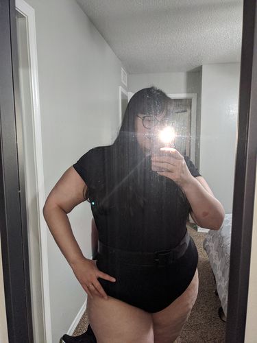 Customer photo review of Glamour Ghoul Swimsuit - Vampira® by La Femme en Noir