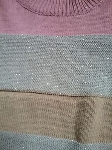 Customer photo review of Beriful Loose Round Neck Multicolor Knit Sweater