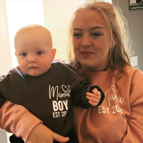 Customer photo review of Personalised Mama & Boy Established Mum & Kid Matching Sweaters (MRK X)
